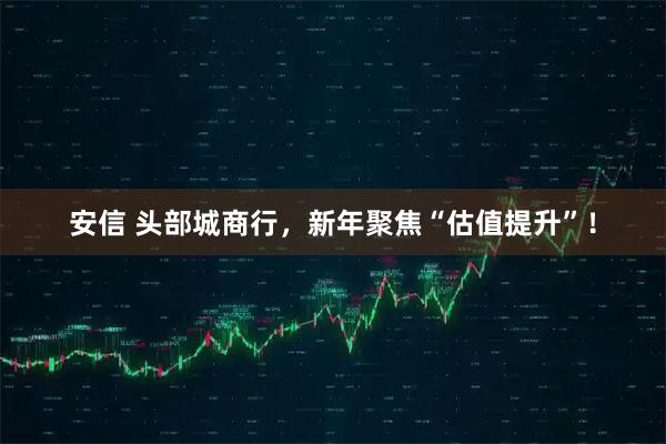 安信 头部城商行，新年聚焦“估值提升”！